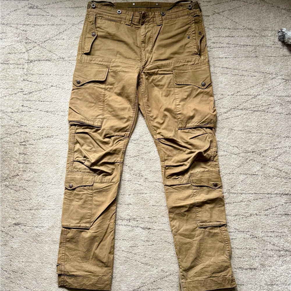 RRL Double RL Tan, utility style. 8 pocket cargo Pants 34/34 - Picture 2 of 16